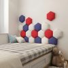Multi-colour Hexagonal Headboard Bed Soft Bag Set 3D - Image 4