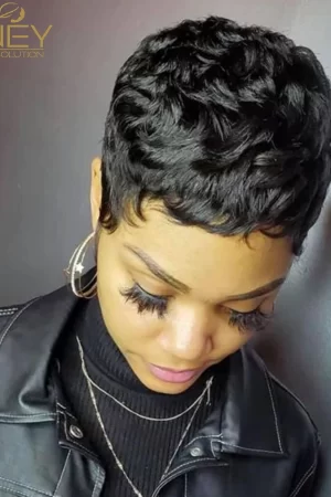 Short Bob Straight Human Hair Wigs Natural Color Brazilian Remy Hair Pixie Cut Wig Cheap Human Hair Wig For Black Women Misney