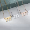111 222 333 444 555 666 777 888 999 Necklaces For Women Men Gold Color Stainless Steel Angel Number Necklace Pendant Jewelry - Image 5