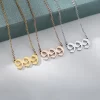 111 222 333 444 555 666 777 888 999 Necklaces For Women Men Gold Color Stainless Steel Angel Number Necklace Pendant Jewelry - Image 3