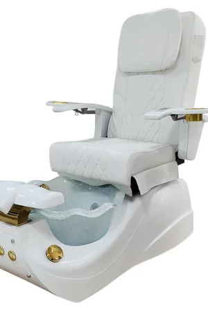 Luxury Modern Electric Massage Relax Pedicure Chairs Nail Salon Foot Spa Manicure White Pedicure Chair With Basin