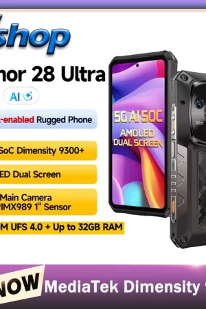 Ulefone Armor 28 Ultra 5G AI Rugged Phone 16GB+1TB Android 14 Smartphone AMOLED 6.67" 10600mAh Battery Night Vision NFC