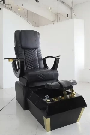 Modern Black Pu Leather Reclining Foot Massage Spa Chair Electric Massage Used Pedicure Chairs