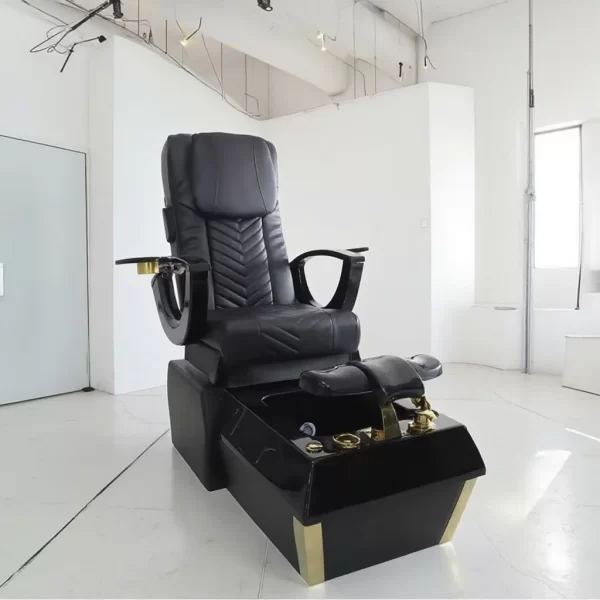 Modern Black Pu Leather Reclining Foot Massage Spa Chair Electric Massage Used Pedicure Chairs