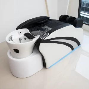 BoJue luxury pink japanese head spa water therapy hair washing steamer furniture massage chair headspa shampoo bed for salon