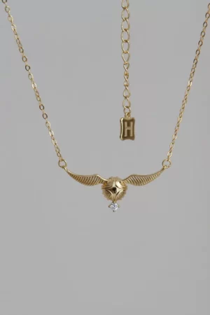 New Fashion Metal Irregular Snitch Inlaid Zircon Pendant Necklace Female Exquisite Trend Temperament Versatile Clavicle Chain