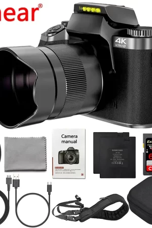 4K HD Digital Camera DSLR Camcorder 64MP Auto Focus Photography YouTube Streaming 16X Zoom Optical 4.0"Touch Screen Video Camera