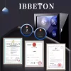 IBBETON Watch Winder Automatic Fingerprint Unlock Automatic Watches Boxes With LCD Touch Screen Wooden Watch Storage Safe Box - Image 5