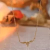New Fashion Metal Irregular Snitch Inlaid Zircon Pendant Necklace Female Exquisite Trend Temperament Versatile Clavicle Chain - Image 5