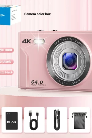 4K Digital Camera Autofocus Vlogging Camera HD 64MP with 2.8" Large Screen Camcorder Camera for Photography for Kid Adult