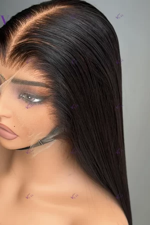 Silky Straight 360 HD Transparent Lace Human Hair Wigs Glueless Wigs Human Hair 13×6 HD Lace Frontal Wigs 100% Human Hair VLAV