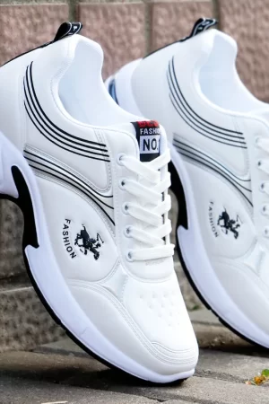 Fashion Black White Men's Shoes New Running Shoes Men Breathable Sneakers Light Weight Cushion Tennis Shoes Male's Trainers