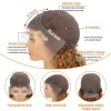 Highlight Ombre Lace Front Wig Human Hair Curly Wigs Brazilian Honey Blonde Kinky Curly Wigs PrePlucked For Women HD Lace Wigs - Image 5