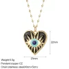 Heart Evil Blue Eye Sun Necklace for Women Cute Dog Bee Elephant Gold Color Pendant Woman's Collars Long Stainless Steel Chains - Image 5