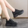 White Platform Shoe Women Sneakers 2024 The New Lace-Up Thick Bottom Vulcanize Shoes Woman Breathable Sports Shoes Ladies - Image 5