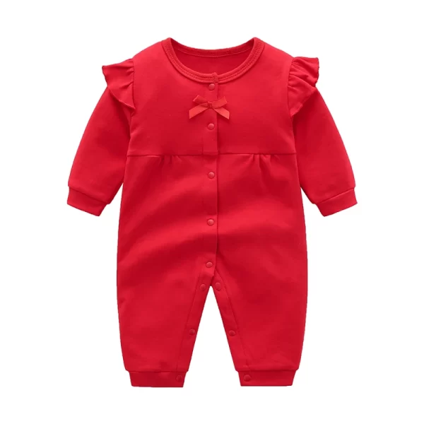 Full Moon Baby Clothes Set, Red Jumpsuit, Newborn Bottoming Romper, Children's Clothes, One Year Old, Princess, Autumn