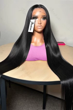 250 Density Bone Straight 13x4 Lace Front Human Hair 13x6 HD Transparent Lace Frontal Wigs 30 40 Inch 5x5 Glueless Closure Wig