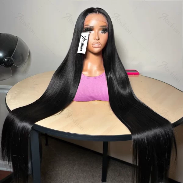 250 Density Bone Straight 13x4 Lace Front Human Hair 13x6 HD Transparent Lace Frontal Wigs 30 40 Inch 5x5 Glueless Closure Wig