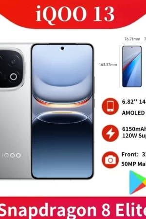 Original VIVO iQOO 13 Snapdragon 8 Elite 50MP Rear Camera OIS 6.82'' 2K Q10 144Hz 6150mAh 120W SuperVOOC Android 15 NFC OTA