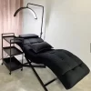 Unique design curved eyebrom lounger chair bed modern gold base aesthetic eyelashes salon massage bed for sale - Image 5