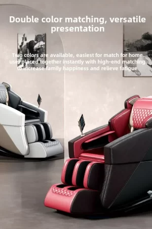 4d Luxury Sl Track Recliner Zero Gravity Deluxe Rocking Massage Chair Full Body Airbags Electric Back Heated Professional Massag