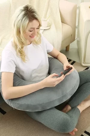 U-shaped Moon Pillow Pregnant Woman Waist Pillow Ergonomic Surround Arm Rest Support For Reading Gaming Adults Lap Cushion