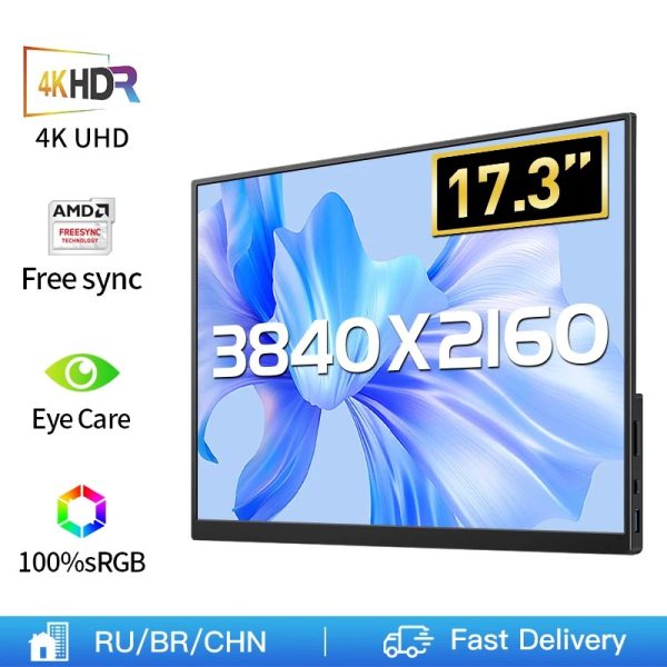VCHANCE 17.3'' 4K Portable Monitor 3840*2160p