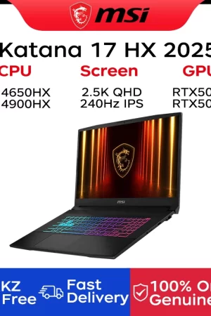 2025 MSI Katana 17 HX Gaming Laptop 17.3 Inch 2.5K QHD 240Hz IPS Screen Netbook i9-14900HX 32GB 2TB RTX5060 Notebook Computer PC