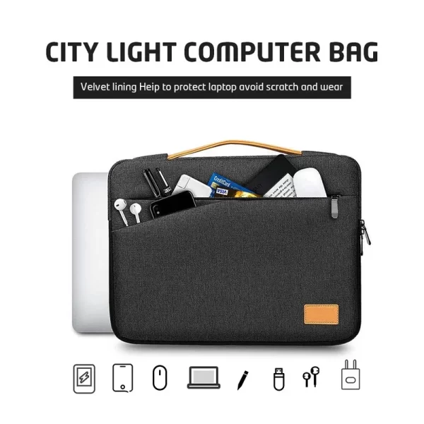 Laptop Sleeve, Notebook Sleeve 14 15.6 Spaces for MacBook M1 Air Pro HP Acer Xiaomi Huawei Lenovo Computer Folder
