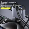 Car Phone Charger Adapter 120W USB Type C Fast Charger Cable with Retractable Cords Volt Display Fit for iPhone IPad Samsung - Image 2