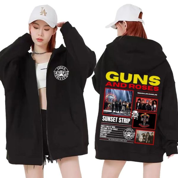 Rock Band Guns N Roses Appetite for Destruction Zip Up Hoodies
