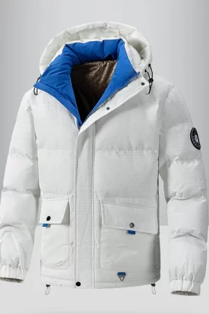 Man Down Jacket Winter New Thicken Cold-proof Windproof Men Outerwear Fashion Solid Color Long Sleeve Zipper Male Hooded Coat