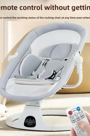 lectric Baby Bassinet Swing Rocker, Multi-Function Newborn Sleeper with Flat Recline, Auto Baby Cradle with Music & Vibration