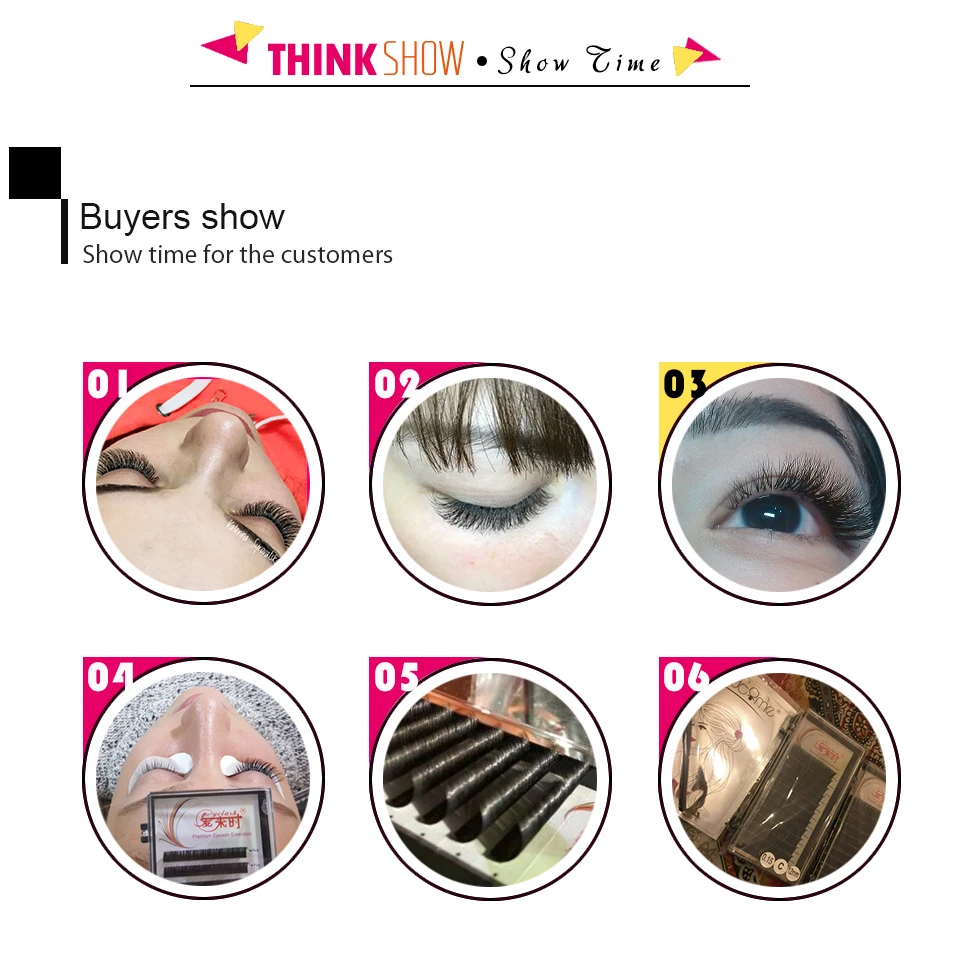THINKSHOW Faux Mink Eyelash Extension BCD curl Korea Silk Individual Eyelashes Natural Soft Lashes Extension for Professionals - Image 3