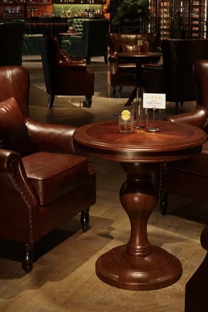 American Retro Style Bar Sofa Chair Clear Bar Small Restaurant Commercial Table and Chair Combination Single Chair